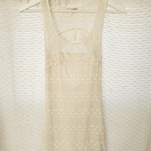 Cream Color Lace Dress - Picture 1 of 3